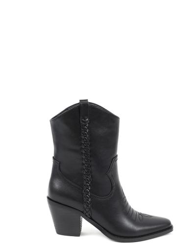 Black ankle cowboy  boots