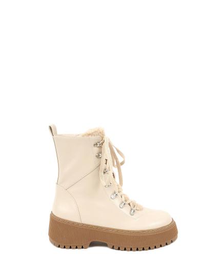 Beige ankle boots