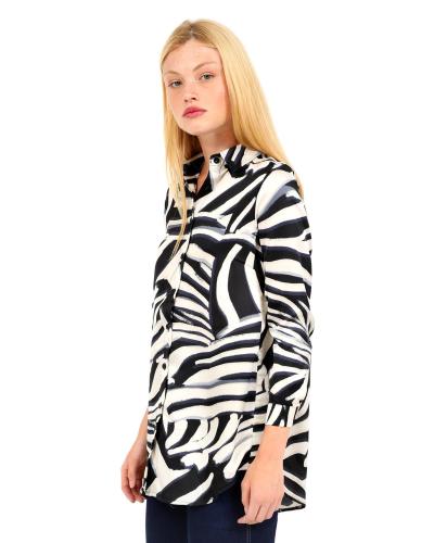 Πουκάμισο animal print μαύρο 2