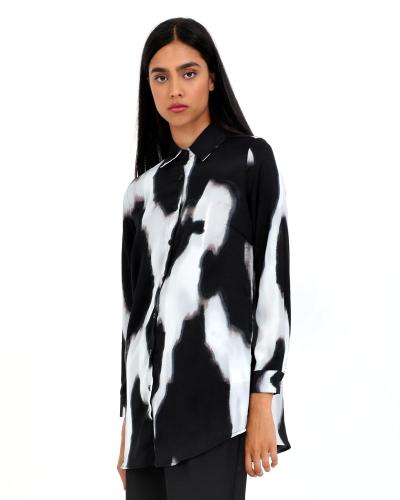 Πουκάμισο animal print γκρι 2