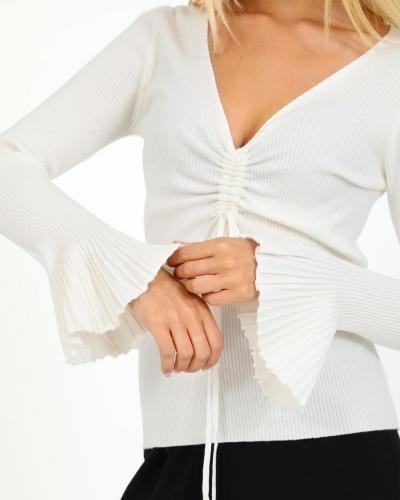 Μπλούζα πλεκτή άσπρη 2