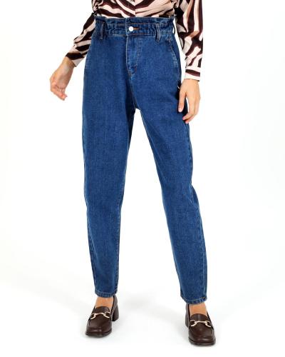 Blue paperbag jeans
