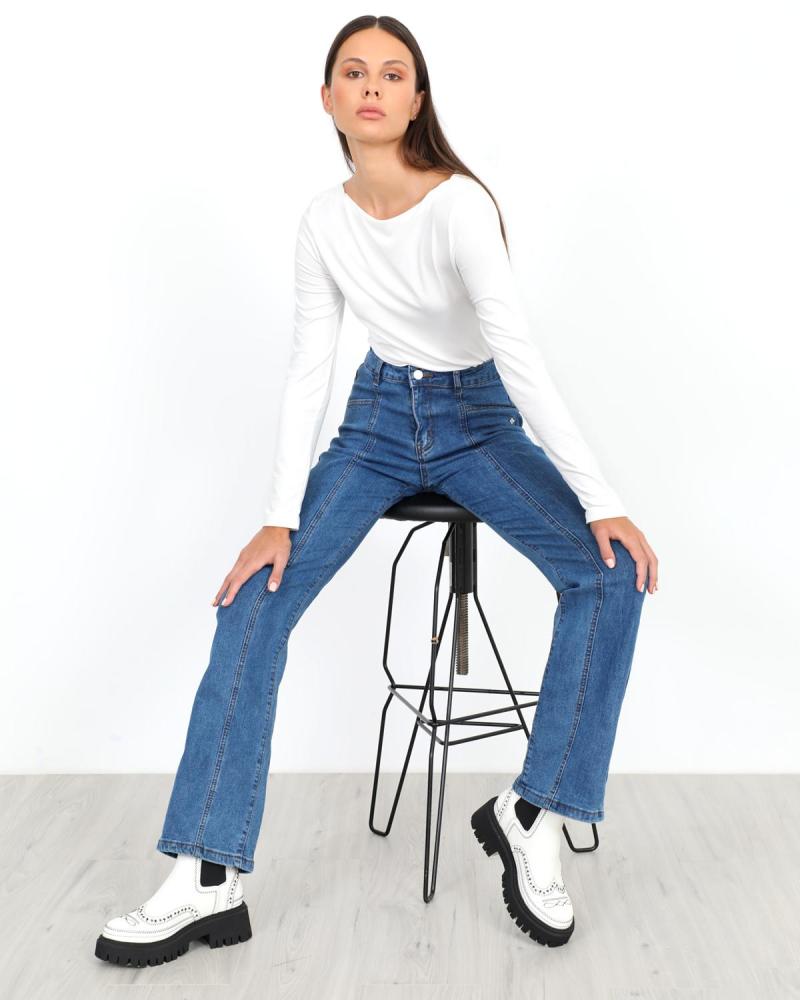 Blue jean trousers straight fit Blue jean trousers straight fit