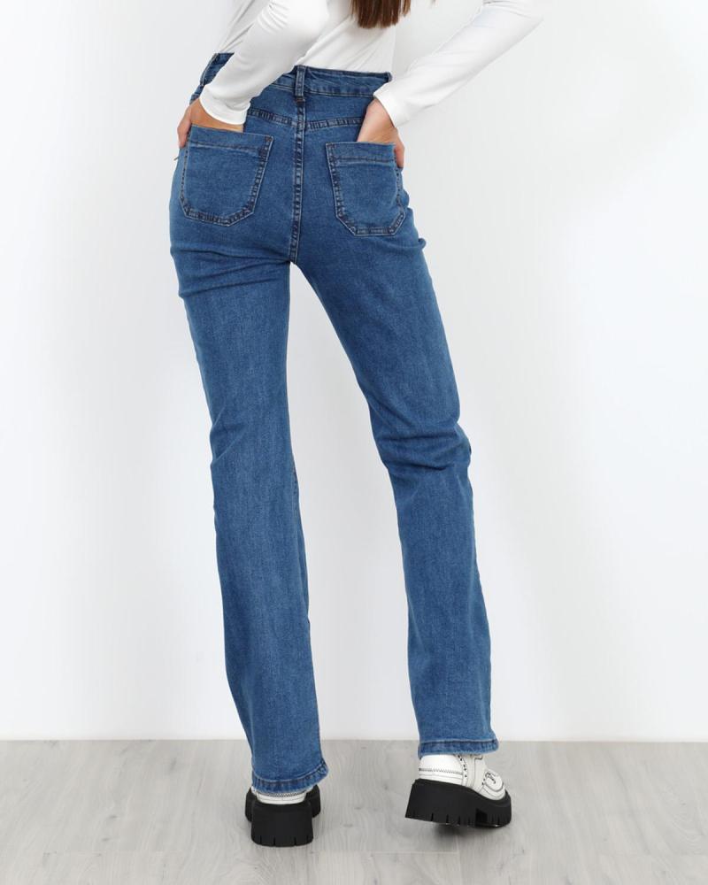Blue jean trousers straight fit Blue jean trousers straight fit