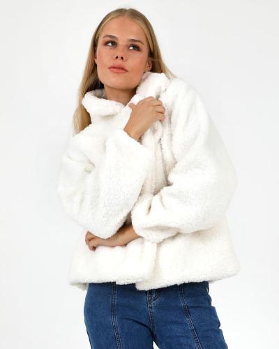 White teddy coat