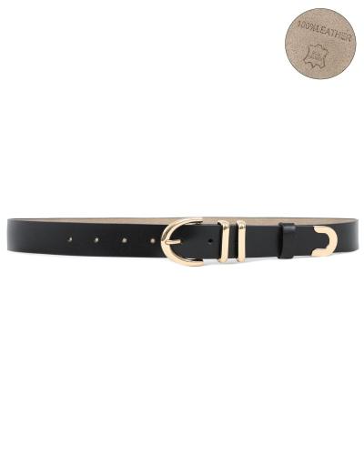 Δερμάτινη ζώνη μαύρη