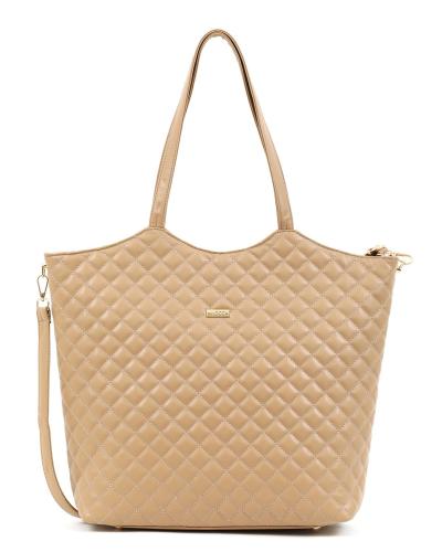 Beige women's shoulder bag