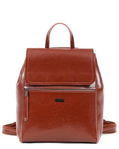 Women's leather backpack, tan
