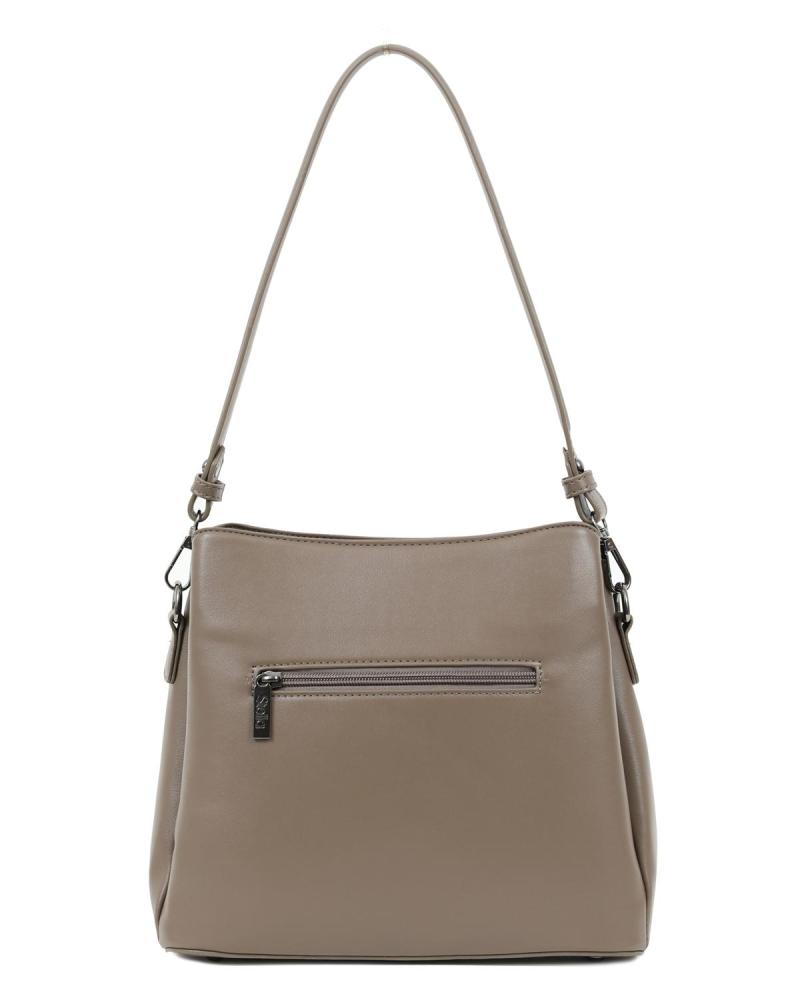 Taupe women's shoulder bag Taupe women's shoulder bag