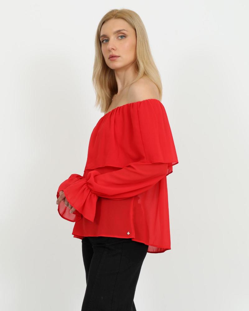 Red blouse